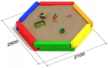 Песочница Пентагон для детской игровой площадки