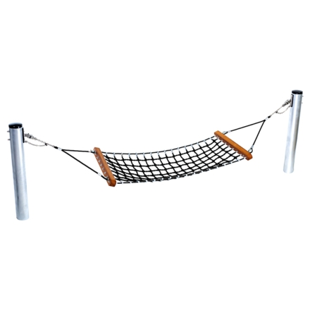 Гамак Hammock из армированного каната 161х100 см со столбами для детской площадки, фото 1
