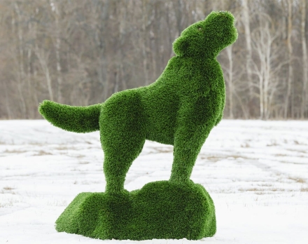 Топиари Волк на камне - газон Deluxe, фото 2