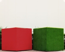 Топиари композиция геометрические фигуры Два куба - газон Eco Топиари композиция геометрические фигуры Два куба - газон Eco