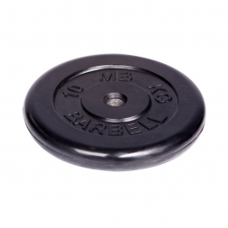 Диск обрезиненный Barbell d 31 мм чёрный 10 кг