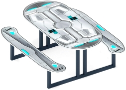 Столик детский овальный Космопорт МФ 31.01.09-04, фото 1 Столик детский овальный Космопорт МФ 31.01.09-04, фото 1