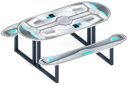 Столик детский овальный Космопорт МФ 31.01.09-04, фото 2 Столик детский овальный Космопорт МФ 31.01.09-04, фото 2