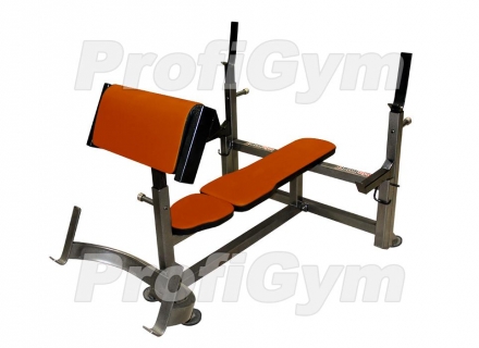 Скамья-стойка для жима штанги лежа и парта Скотта СК-0330-H, фото 1