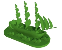 Топиари Корабль, h - 1000 см, зеленый - газон Deluxe