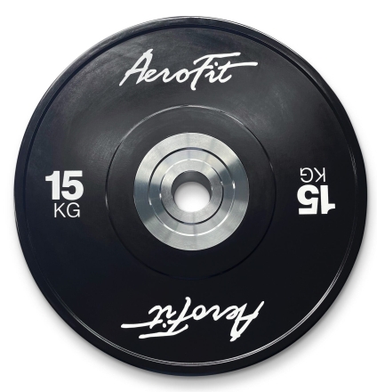 Aerofit AFBD 15 кг бамперные диски для кроссфита, черные, фото 1