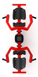 Жим от груди двойной (красный) - Уличный тренажер двойной - СТ 030-11.И1, фото 4