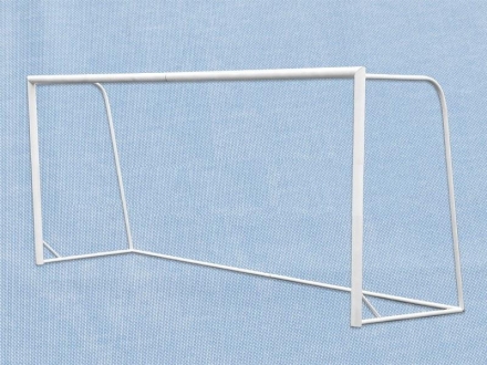 Ворота футбольные 2,44х7,32м, круглая труба D=89мм, фото 1