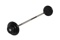 Штанга неразборная &quot;Barbell&quot; с чёрными дисками d 25 мм, 22,5 кг