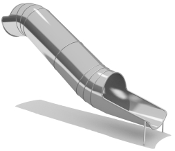 Горка из нержавеющей стали ГГТН-765.1500.002 для детской площадки