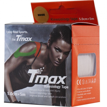 Тейп кинезиологический Tmax Extra Sticky Biege (5 см x 5 м), арт. 423112, телесный, фото 2