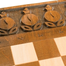 Шахматы + нарды резные с гранатами 60, Haleyan