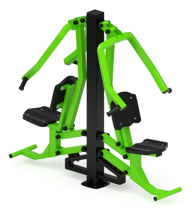 Жим от груди двойной (зеленый) - Уличный тренажер двойной - СТ 030-12.И1, фото 1