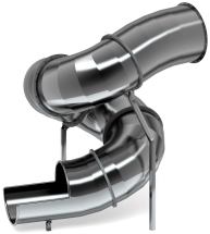 Горка тоннельная винтовая 2000 нержавеющая сталь SNST 2000.764 Горка тоннельная винтовая 2000 нержавеющая сталь SNST 2000.764