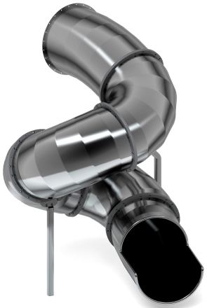 Горка тоннельная винтовая 2000 нержавеющая сталь SNST 2000.764, фото 5