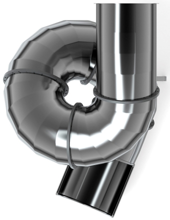 Горка тоннельная винтовая 2000 нержавеющая сталь SNST 2000.764, фото 4