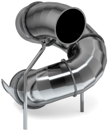 Горка тоннельная винтовая 2000 нержавеющая сталь SNST 2000.764, фото 3