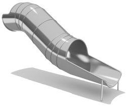 Горка из нержавеющей стали ГГТН-765.1000.001 для детской площадки