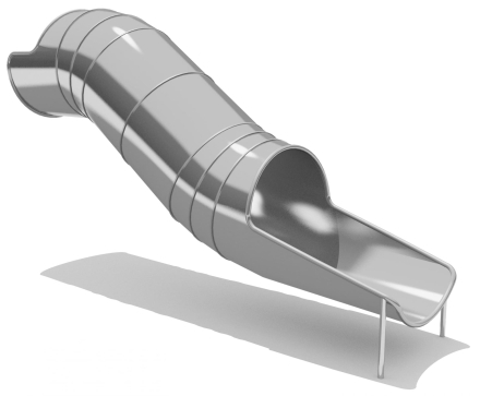 Горка из нержавеющей стали ГГТН-765.1000.001 для детской площадки, фото 1