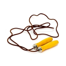 Скакалка с деревянной ручкой (кожа) SF-3011 Скакалка с деревянной ручкой (кожа) SF-3011