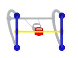 Уличные детские качели ККГ-010, фото 3 Уличные детские качели ККГ-010, фото 3