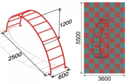 Уличный Турник Мостик для детской спортивной площадки, фото 3