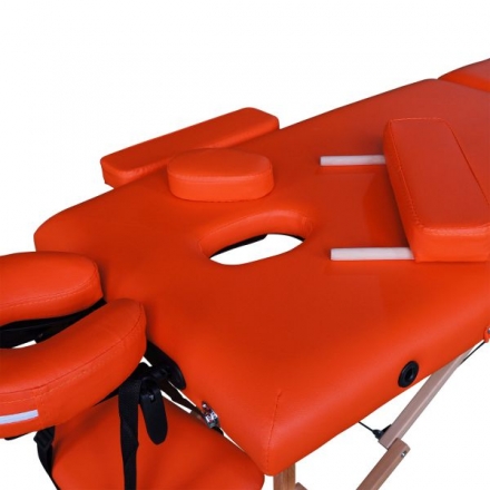 Массажный стол DFC NIRVANA, Relax, дерев. ножки, цвет оранжевый (Orange), фото 2