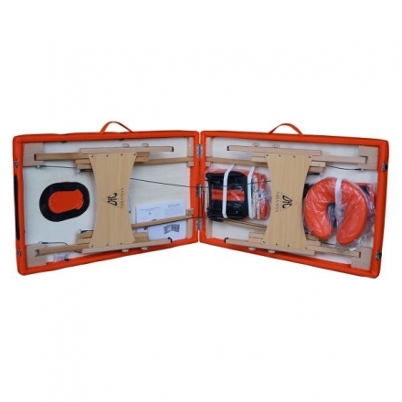 Массажный стол DFC NIRVANA, Relax, дерев. ножки, цвет оранжевый (Orange), фото 3