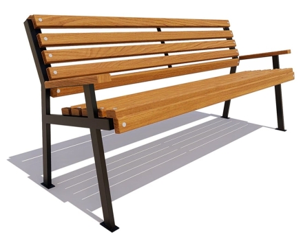 Скамейка парковая Ретро лиственница 1,2 м, фото 1