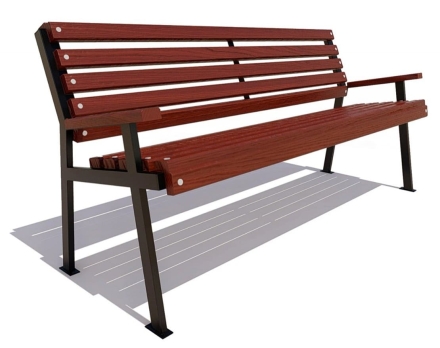 Скамейка парковая Ретро лиственница 1,2 м, фото 4