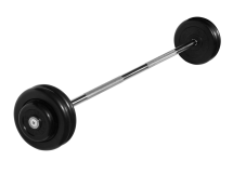 Штанга неразборная &quot;Barbell&quot; с чёрными дисками d 25 мм, 27,5 кг