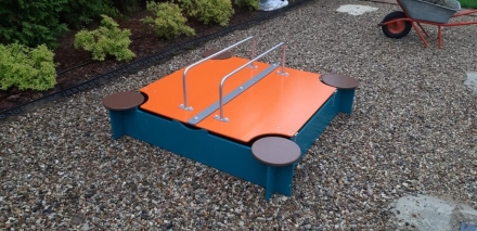 Песочница с крышкой для детской площадки, фото 3