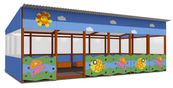 Теневой навес серия Тропикана ВСТ 1515/2 40 м2 для улицы