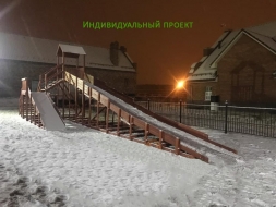 Зимняя деревянная горка &quot;Snow Fox 12 м&quot; с двумя скатами, фото 6