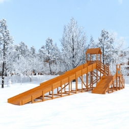 Зимняя деревянная горка &quot;Snow Fox 12 м&quot; с двумя скатами, фото 5