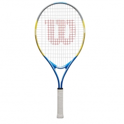 Ракетка б/т Wilson US OPEN 25, арт. WRT20330U,для детей 9-10 лет, алюминий,со струнами, желто-синий