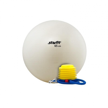 Мяч гимнастический с насосом 65 см, антивзрыв, фото 1