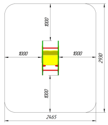 Качалка на пружине Лягушонок КБ-15Х для игровой площадки, фото 2