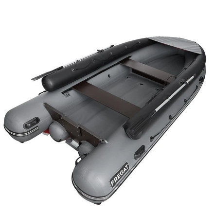 Лодка ПВХ Фрегат 450 FM JET (L/S) (ФМ ДЖЕТ (Л/С) Серый, фото 1