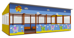 Теневой навес серия Тропикана ВСТ 1515 40 м2 для улицы