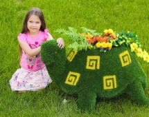 Топиари Черепаха с кашпо Бринхилда - газон Deluxe