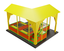 Уличная батутная арена