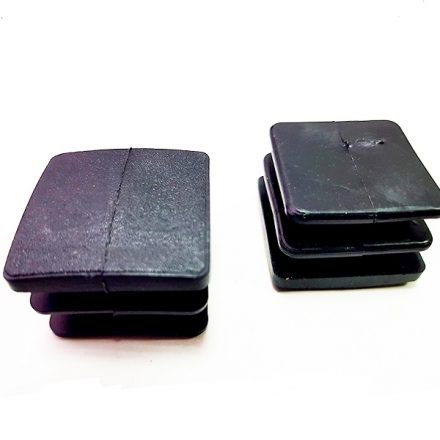 Заглушка квадратная на профиль 30х30мм Эконом внутренняя плоская черная, фото 1