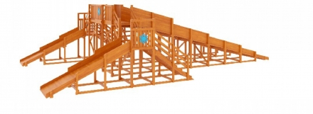 Зимняя деревянная горка &quot;Snow Fox 4 ската&quot;, фото 2