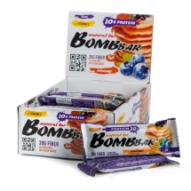 Протеиновый батончик Bombbar 60 гр., смородиново-черничный панкейк, шт.