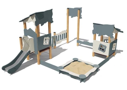 Песочный дворик Опушка ВСТ 5632 с горкой для детской площадки, фото 1
