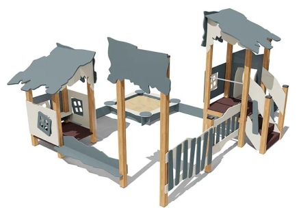 Песочный дворик Опушка ВСТ 5632 с горкой для детской площадки, фото 2