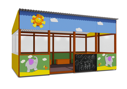 Теневой навес серия Тропикана ВСТ 1510/1 18 м2 для улицы, фото 1