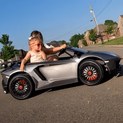 Электромобиль Lamborghini Aventador 24V A8803 серый, фото 1