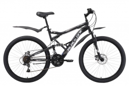 Велосипед Black One Attack FS 26 D чёрный/серый/белый 20&quot;